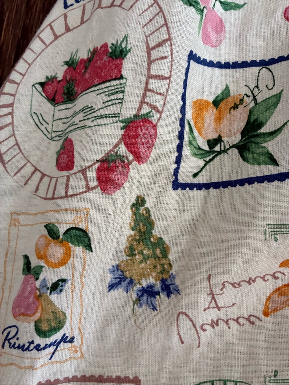Joie Linen Midi Dress, Fruit Pattern, Summer Pretty! 🍓🍑🍇🍋 - Picture 8 of 9